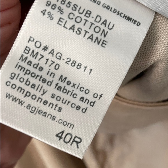 AG Adriano Goldschmied Beige Men's 40 Khaki Griffin Front Men's Shorts Classic - Picture 4 of 7